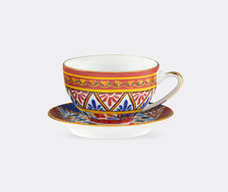 Dolce&amp;Gabbana Casa 'Carretto Siciliano' teacup and saucer MULTICOLOUR DGCA22POR924MUL