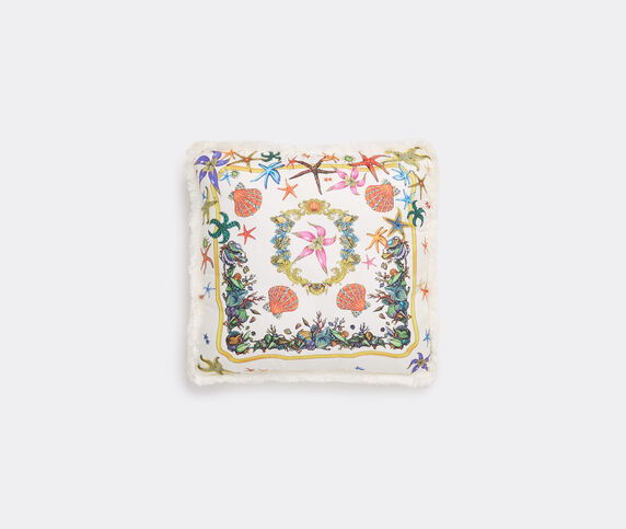 Versace 'Twill' cushion, white multicolor