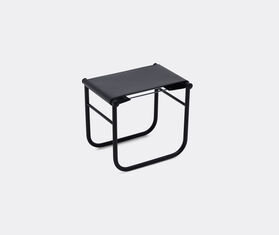 Cassina '9 Tabouret', stool with leather seat BLACK CASS21STO220BLK