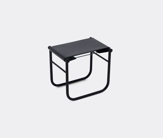 Cassina '9 Tabouret', stool with leather seat Black CASS21STO220BLK
