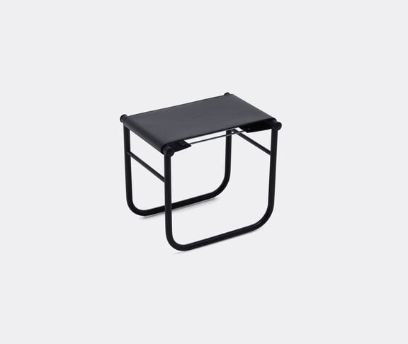 Cassina '9 Tabouret', stool with leather seat Black ${masterID}
