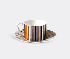 Missoni 'Stripes Jenkins' teacup and saucer, set of two, beige MULTICOLOUR MIHO22STR217MUL