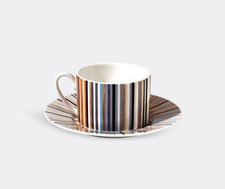Missoni 'Stripes Jenkins' teacup and saucer, set of two, beige MULTICOLOUR MIHO22STR217MUL