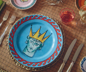 Ginori 1735 'Il Viaggio di Nettuno' dinner plate, set of two BLUE RIGI20VIA870BLU