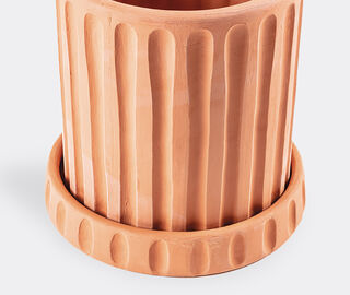 Seletti 'Magna Graecia, Dorico' terracotta vase with saucer TERRACOTTA SELE23TER023TER