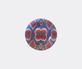Les-Ottomans 'Ikat' glass plate, red and blue MULTICOLOUR OTTO20IKA528MUL
