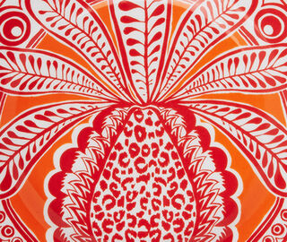 La DoubleJ 'Big Pineapple Arancio dessert plates, set of two ORANGE LADJ20DES226MUL