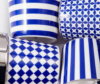 POLSPOTTEN 'Aunty' mug, set of four, dark blue BLUE POLS25MUG327BLU