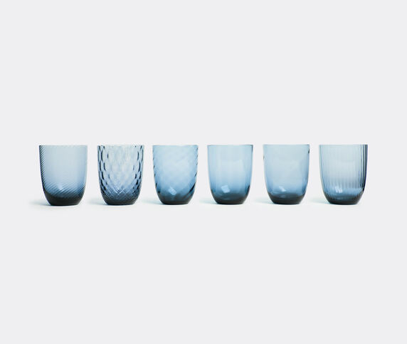 NasonMoretti 'Idra' water glass, set of six Blue NAMO16WAT217BLU