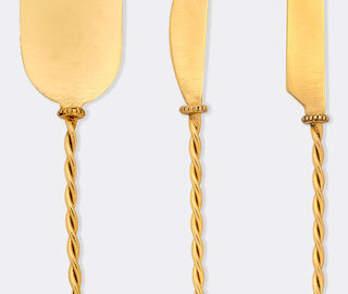 Bitossi Home 'Torchon' cheese knife set, gold GOLD BIHO25SET196GOL
