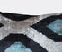 Les-Ottomans Silk velvet cushion, white and blue Multicolor OTTO20SIL634MUL