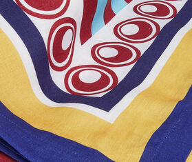 La DoubleJ 'Riga Bordeaux' medium tablecloth Light Blue LADJ20LAR363MUL