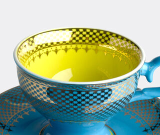 POLSPOTTEN 'Grandma' espresso cup and saucer, set of four MULTICOLOUR POLS22ESP611MUL