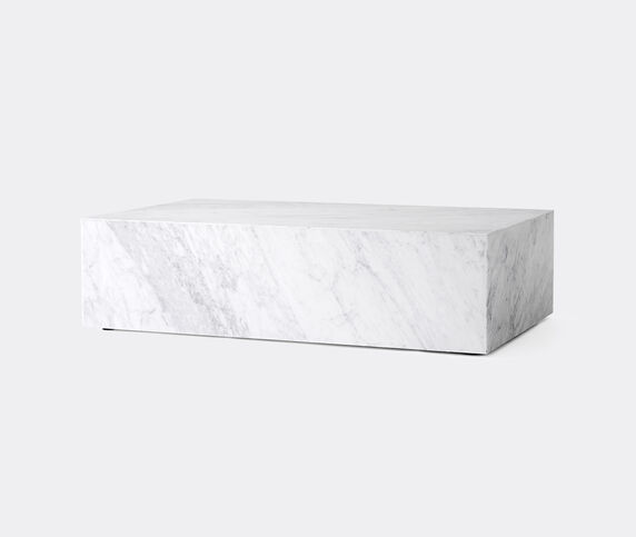 Menu Low 'Plinth', white marble  MENU19PLI247WHI