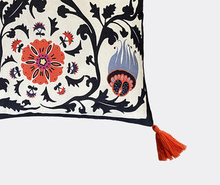 Les-Ottomans 'Flowers' embroidered cushion, multicolor MULTICOLOUR OTTO24FLO716MUL