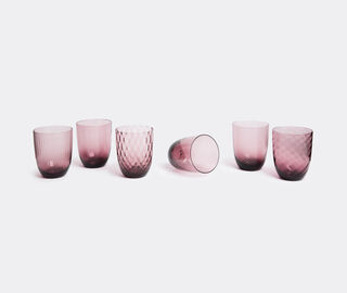 NasonMoretti 'Idra' water glass, set of six PURPLE NAMO16WAT224PUR