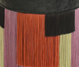 Lorenza Bozzoli Couture &#39;Couture Geometric Stripe&#39; ottoman, brown MULTICOLOUR LOBO20COU394BRW