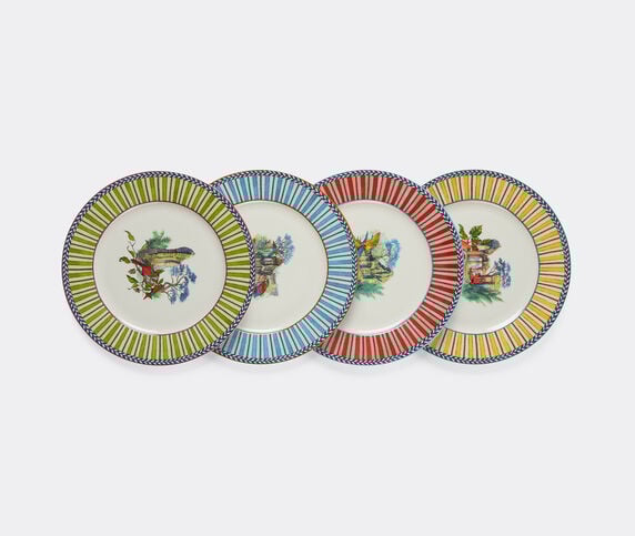 Lisa Corti 'Jungle Parrot' dessert plate, set of four, multicolor MULTICOLOUR LICO26JUN103MUL