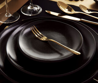 Sambonet 'Taste' dessert fork, set of six, gold GOLD SAMB22CUT716GOL