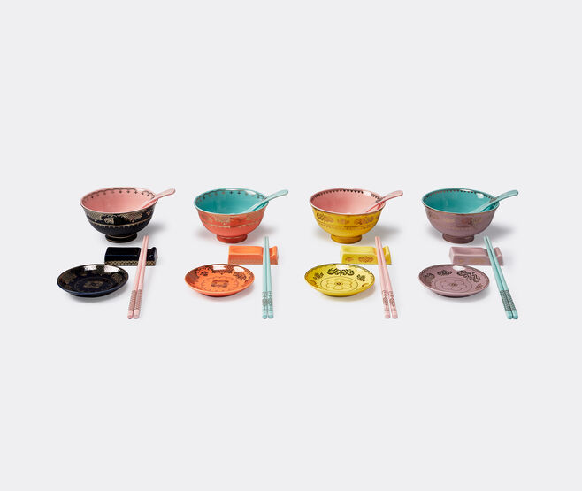 POLSPOTTEN 'Grandpa' Asian bowl, set of four, multicolor MULTICOLOUR POLS24ASI046MUL