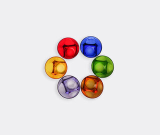 VESTA 'Short' tumbler glass, set of six, multicolor MULTICOLOUR VEST25SET196MUL