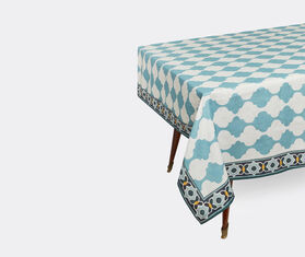 La DoubleJ &#39;Plaza&#39; linen tablecloth, large, blue MULTICOLOUR LADJ24PLA465MUL