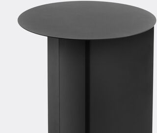 Hay 'Slit' round table, high, black BLACK HAY122SLI924BLK