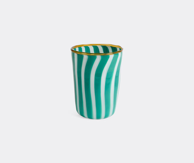 Lisa Corti 'Circus' vase, green, white and mustard GREEN LICO26CIR666GRN