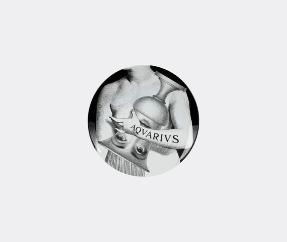 Fornasetti Zodiac - Wall Plate Tema E Variazioni N.358 Black/White - Aquarius undefined ${masterID} 2