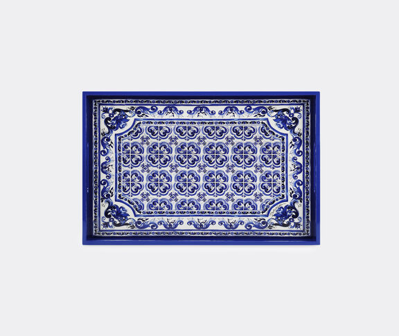 Dolce&Gabbana Casa Rectangular Tray - Mediterranean Blue  undefined ${masterID} 2
