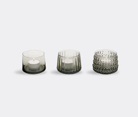 XLBoom 'Dim' tealight, set of three, smoke grey GREY XLBO23DIM366GRY