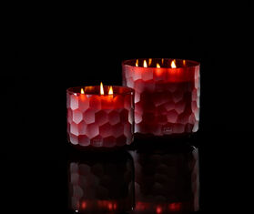 ONNO Collection 'Circle' candle, Manyara scent, large RED ONNO23CAN218RED