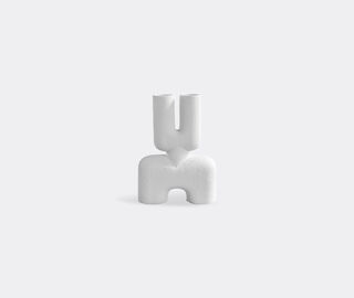 101 Copenhagen 'Cobra Double' medium  vase, white WHITE COPH25COB133WHI