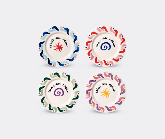 Octaevo 'Cala Secreta' dessert plate, set of four, multicolor undefined ${masterID}
