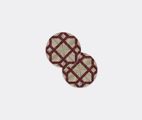 HestiaLiving 'Arabesque' round tablemat, set of two, prune MULTICOLOUR HELI25ARA203RED