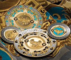 Rosenthal &#39;Prestige Gala&#39; blue service plate MULTICOLOUR ROSE21PRE478MUL