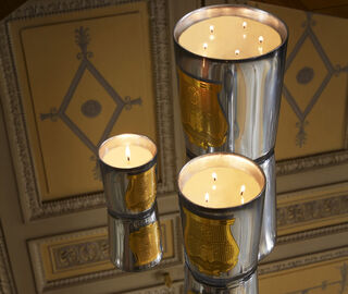 Trudon 'Cabinet des Miroirs' scented candle, small, silver SILVER CITR26CAB244SIL