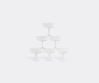 Bitossi Home 'Diseguale' goblets, set of six, clear TRANSPARENT BIHO22SET486TRA