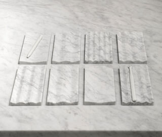 Marsotto Edizioni 'Tracce' tray, set of five WHITE MAED23TRA641WHI