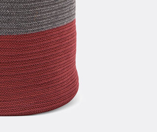 Cassina 'Podor' baskets, set of two, burgundy &amp; grey GREY CASS21POD999BUR