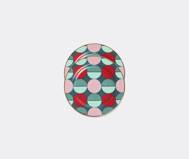 La DoubleJ 'Sfere' dessert plates, set of two MULTICOLOUR LADJ22DES078MUL