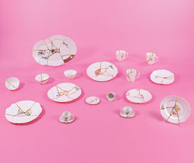 Seletti &#39;Kintsugi&#39; dinner plate, no 3 MULTICOLOUR SELE21KIN131WHI