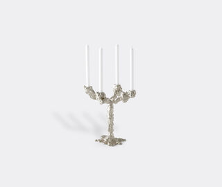 POLSPOTTEN 'Drip' candle holder, four arms, silver SILVER POLS23DRI479SIL