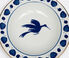 La DoubleJ 'Wildbird' soup and dinner plate set  LADJ19WIL334BLU