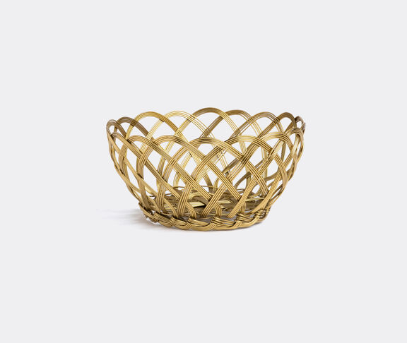 Bitossi Home 'Intreccio' basket, small Gold braided thread ${masterID}