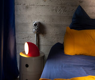 artetica 'L&agrave;' LED lamp, lava red RED ARTE26LAM041RED