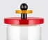 Alessi '100 Values Collection' glass jar, red  ALES21GLA423MUL