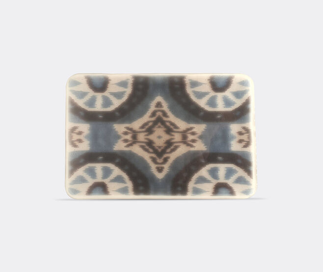 Les-Ottomans 'Ikat' glass tray, blue MULTICOLOUR OTTO21MUR887MUL
