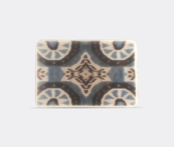 Les-Ottomans 'Ikat' glass tray, blue undefined ${masterID}