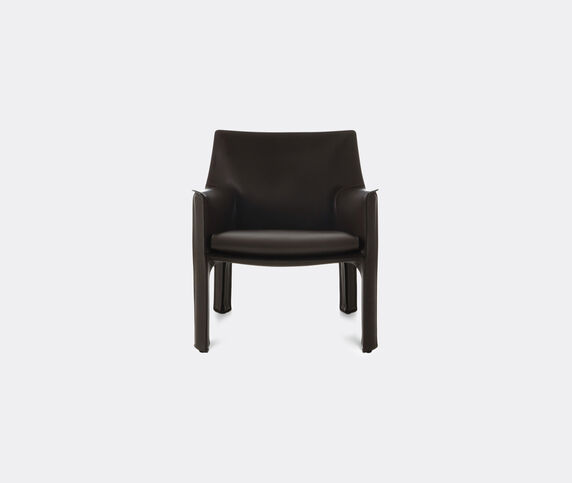 Cassina 'Cab 413' armchair, leather, black